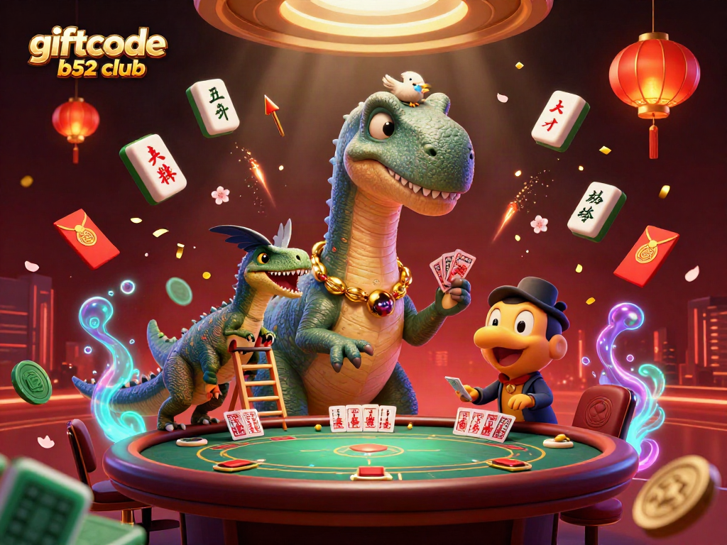 Engage with the giftcode b52 club with dynamic 3D cartoon casino characters in action.