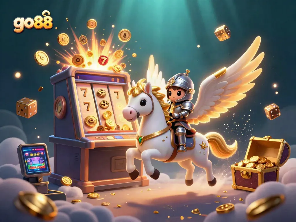 Engage with go 88's thrilling themes showcased in a dynamic illustration of fun casino elements.