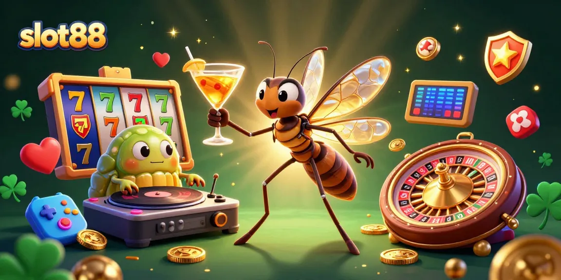 Engage with slot88's vibrant gaming experience featuring color-rich 3D elements and casino characters.