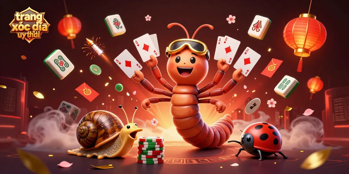 Experience the excitement of trang chơi xóc đĩa uy tín with a whimsical cartoon dealer and dynamic elements.