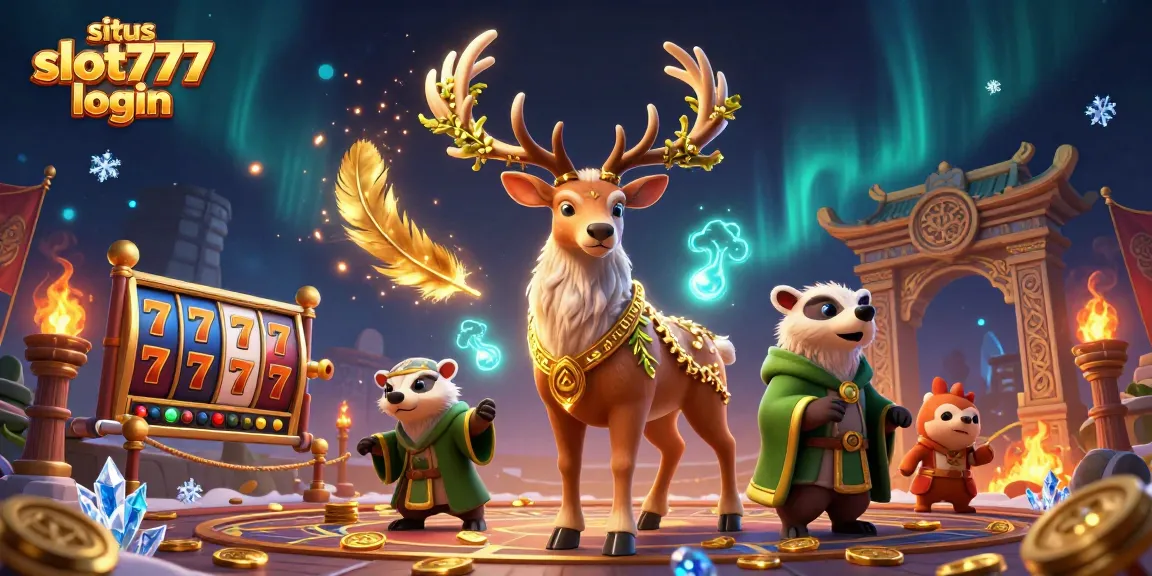 Sparking excitement at situs slot777 login with vibrant slot reels and enchanting characters.